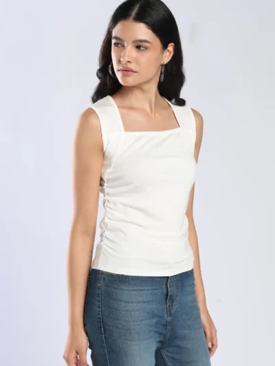 Vespera Ruched Bamboo Top