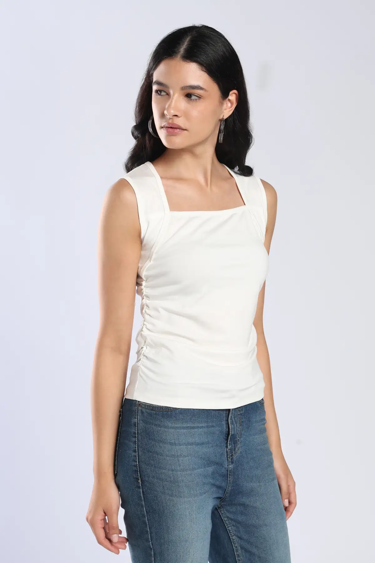 Vespera Ruched Bamboo Top